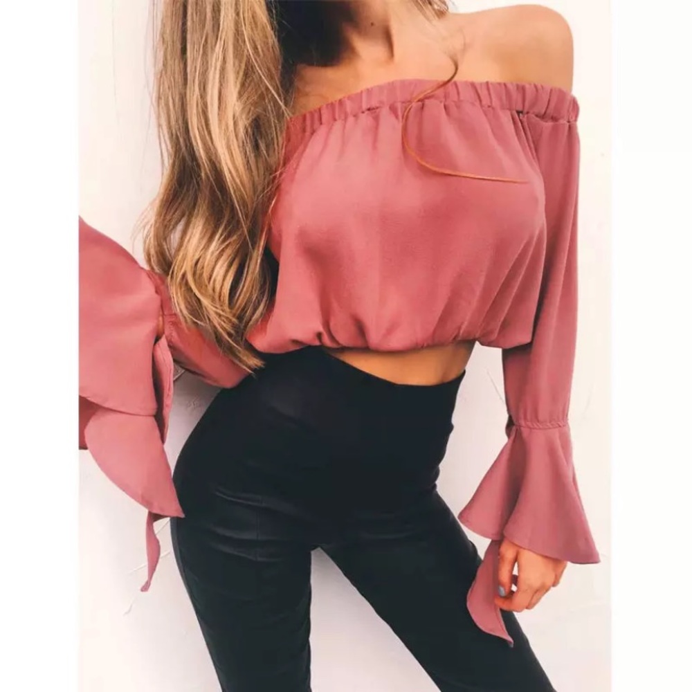 Pink and yellow flowy crop top SET